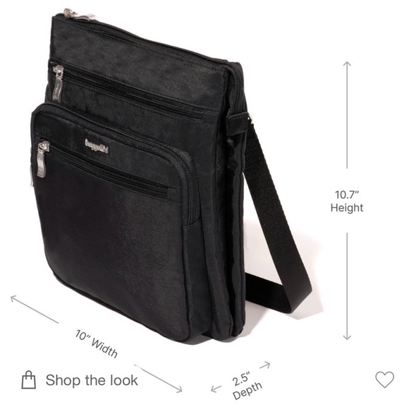 baggallini Women's Out And About Crossbody
Bag - Sterling Shimmer - Picture 10 of 11